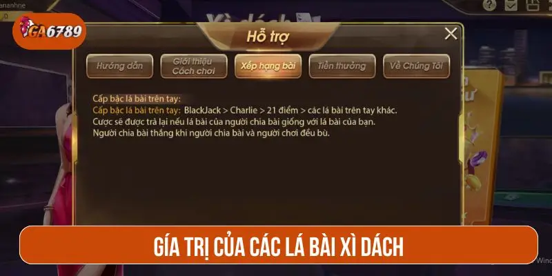 Giá trị của các lá bài