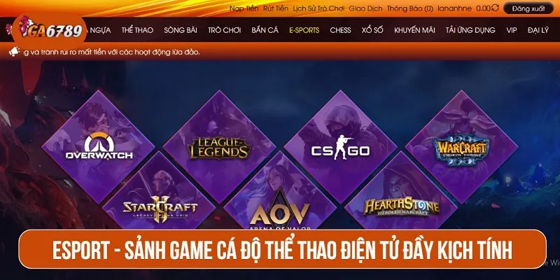 Đôi nét về sảnh game E-Sports GA6789