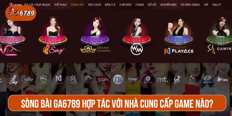 GA6789 đã hợp tác với những nhà cung cấp nổi tiếng