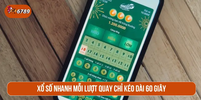 Xổ số nhanh mỗi lượt quay chỉ kéo dài 60 giây